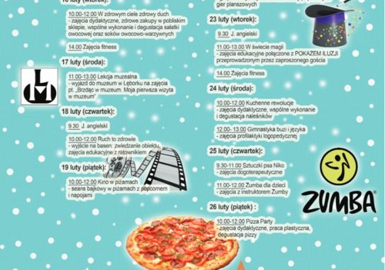 Ferie Zimowe w przedszkolu