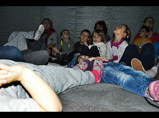 Planetarium - oglądaliśmy gwiazdy w naszej sali